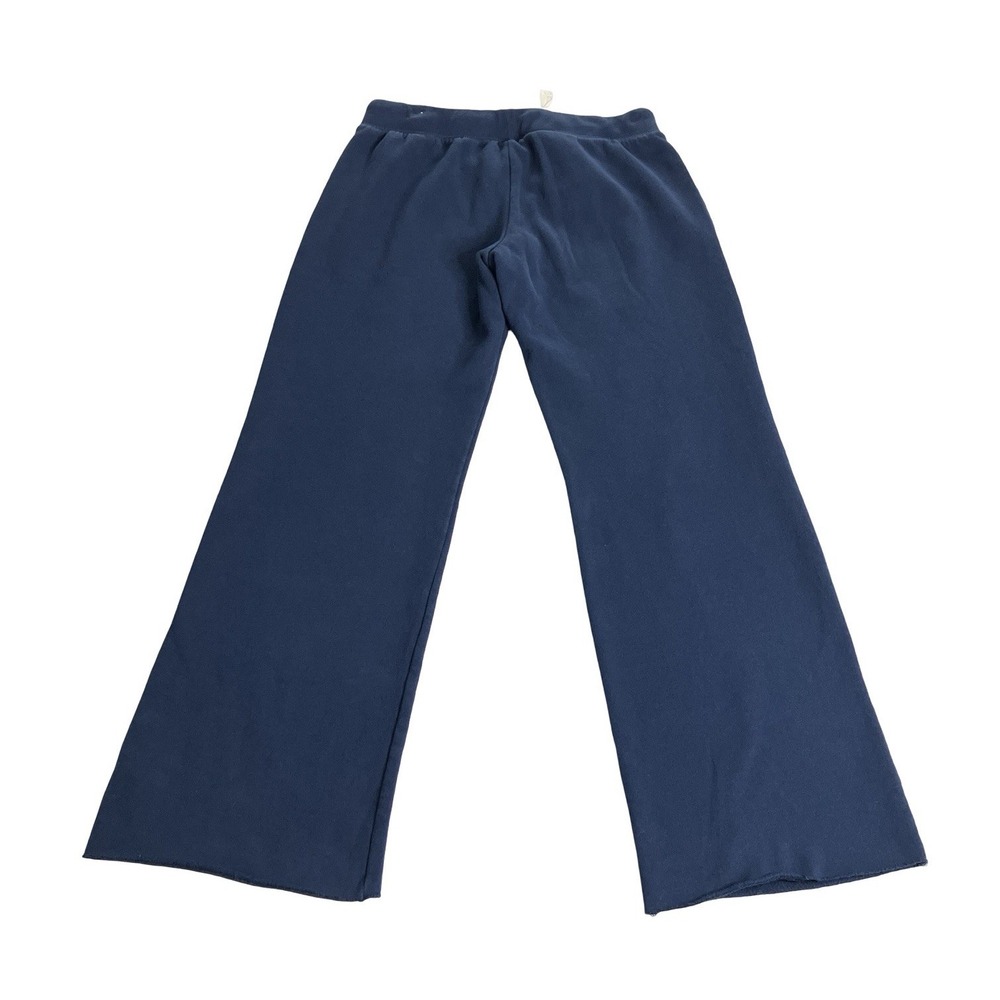 Aeropostale Wide Leg Flare Sweatpants Womens L Blue Raw Hem Mid Rise Y2K Preppy - Picture 4 of 14